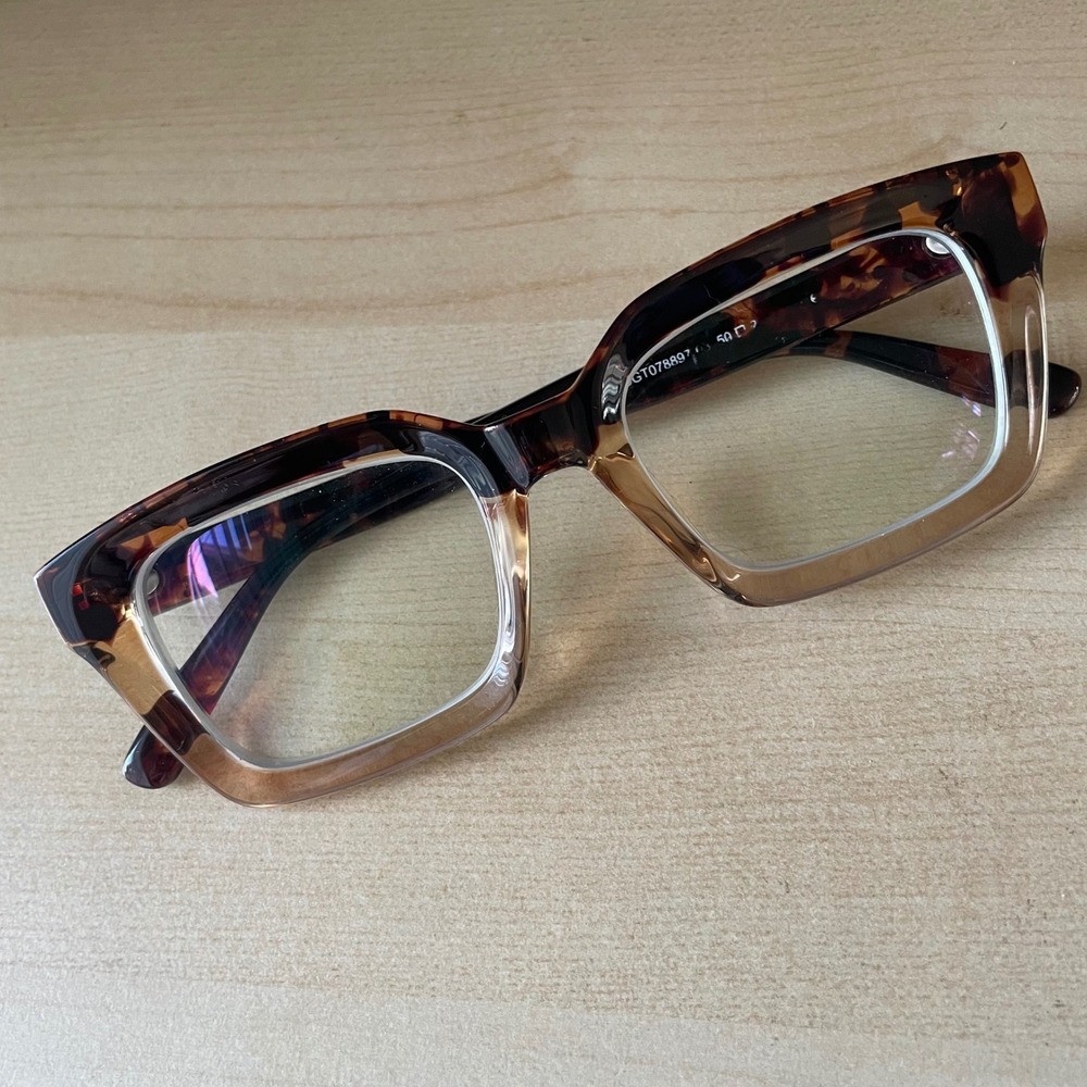 ZEELOOL Grover Frames Only JGT078897-02 Tortoiseshell 50-20-143 Chunky Rectangle